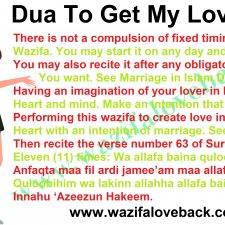 Dua To Get My Love Back