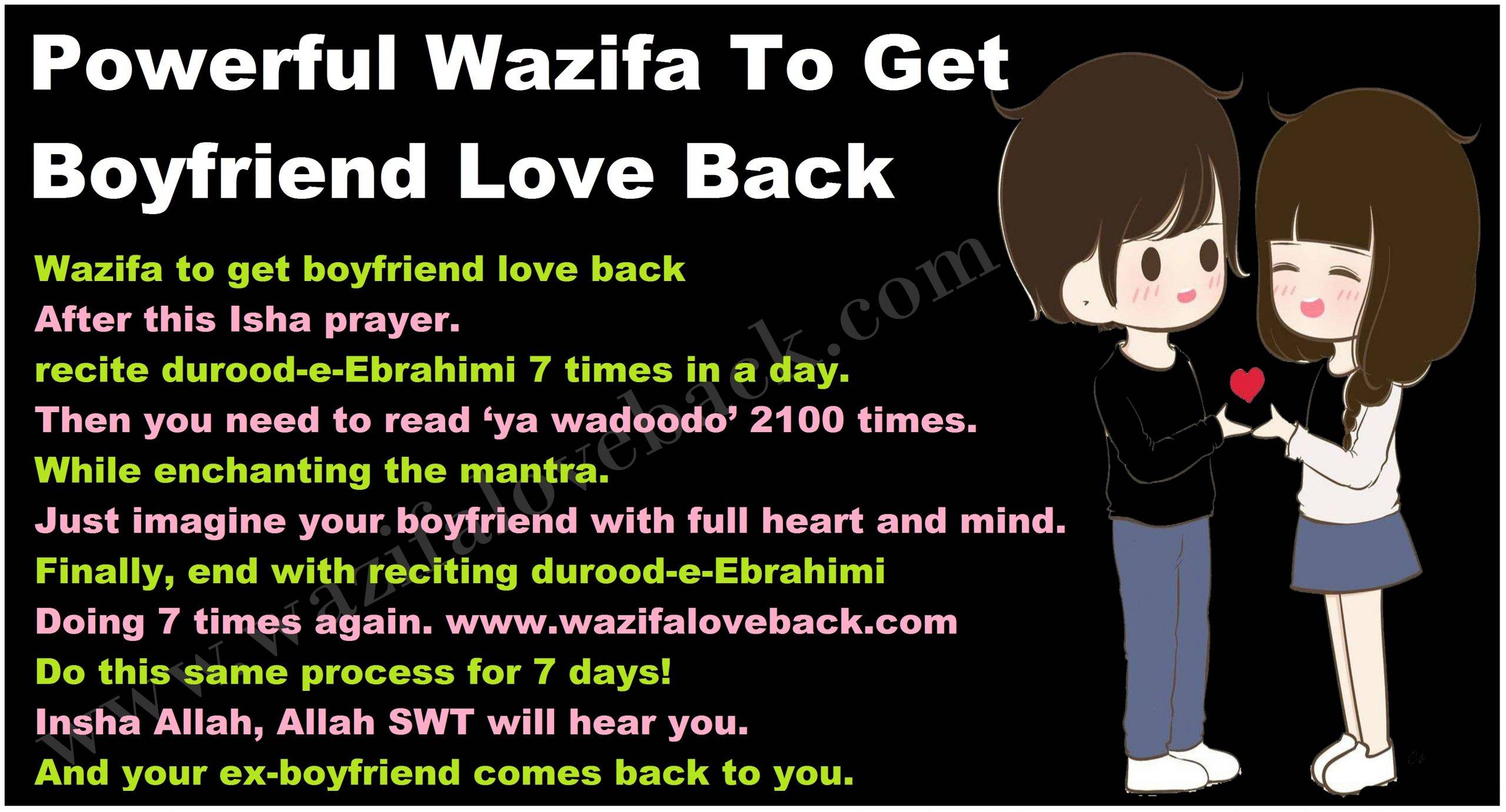 Powerful Wazifa To Get Boyfriend Love Back